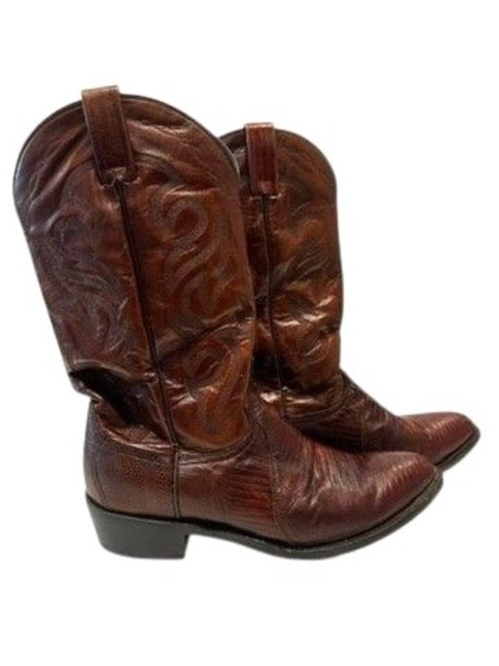 Dan Post men's Ringold Teju Genuine Lizard Skin Western Cowboy Boots, size 11 D